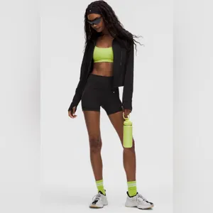 Lululemon NWT Define Cropped Hoodie Mesh Jacket Black Size 4 thumbnail 2