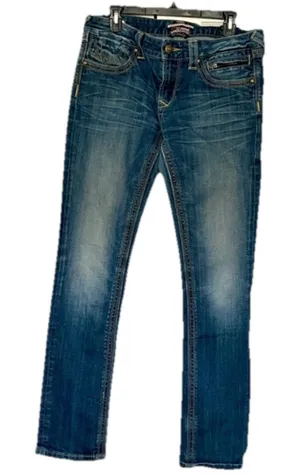 Re Rock by Express Women's Blue Skinny Denim Jeans Size 10R thumbnail 1