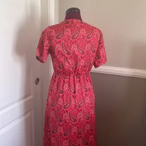 Boho Paisley Maxi Dress Sz L thumbnail 4