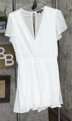 Trixxi Womens Gauze Lightweight Mini Dress 1679163a65a814 White L thumbnail 1