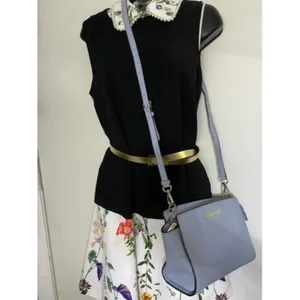michael kors small blue cross body bag thumbnail 6
