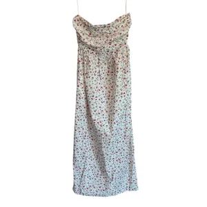French‎ Connection Strapless Floral Maxi Dress Cerise Pink Multi Cotton - 0 NEW thumbnail 3