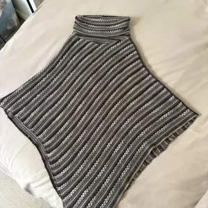 Steve Madden Striped Knit Poncho thumbnail 2