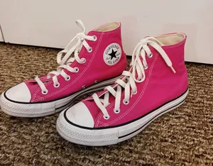 Hot Pink High Top Converse thumbnail 1