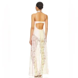 For Love And Lemons Blossom Maxi‎ Lace Dress Gown Women Multi S $359 thumbnail 4