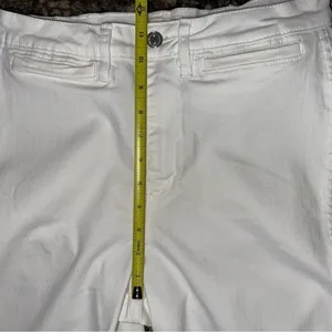 Oat New York Women’s Size 6 28 White Wide Leg High Rise Cropped Denim Jeans thumbnail 7