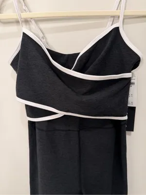 Abercrombie‎ YPB EverydaySOFT Black White Wrap Jumpsuit NWT Size Medium thumbnail 2