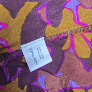 Roller Rabbit‎ Womens Purple Orange Abstract Floral Viscose Midi Slip Dress M thumbnail 5
