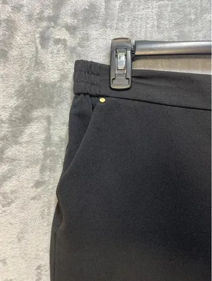 Anne Klein Womens Black Stretch Ankle Pants Size Large Pull On Elastic Waist thumbnail 4