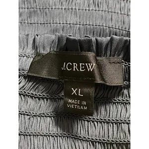 J. Crew Squareneck‎ Smocked Featherweight Satin Cropped Top Size XL thumbnail 4