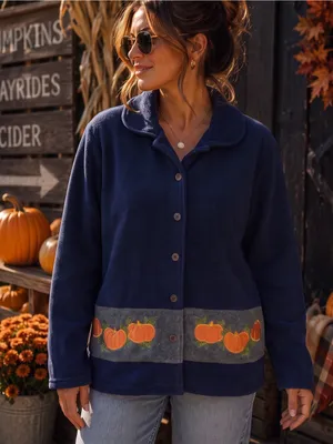 VINTAGE CD SPORT Pumpkin Fleece Jacket thumbnail 1