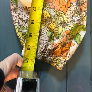 J. Crew Orange and Green Puff Sleeve Peplum Blouse | Size 4 - New thumbnail 12