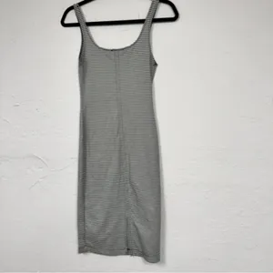 Zara Black White Striped Sleeveless Midi Tank Dress Womens S Nautical Beachy thumbnail 7