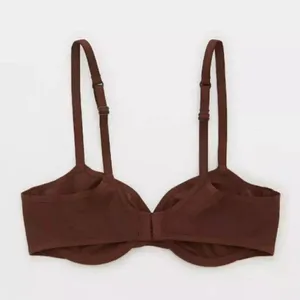 NWT Smoothez by Aerie Mesh Unlined Balconette Bra in Dark Maple Brown - 36C thumbnail 9