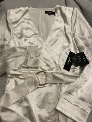 Lulus White Satin Mini Dress thumbnail 5