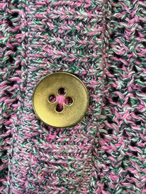 J. Jill 100% Cotton Mauve Knit Button-Front Cardigan Size Large thumbnail 5
