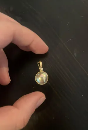 Pearl Necklace Charm Gold thumbnail 1