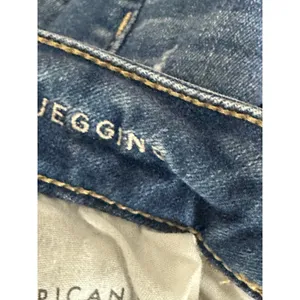 American Eagle Womens Jeggings Size 4S Distressed Medium Wash Denim‎ Stretch thumbnail 7
