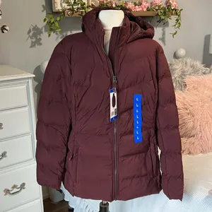 Puffer Coat Hooded Maroon Jacket Ski Burgundy 32 Degrees Womens Large thumbnail 2