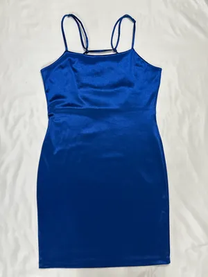 haley & june NWT Midnight ScoopBack Bodycon Mini Dress - Metallic Royal Blue - M thumbnail 9