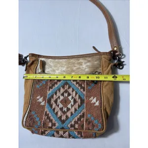 Myra Bag Aztec Cowhide Canvas Rug Purse Western Crossbody Southwestern thumbnail 10