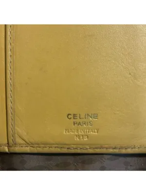 vintage Celine Macadam canvas long bifold wallet with leather trim. thumbnail 7