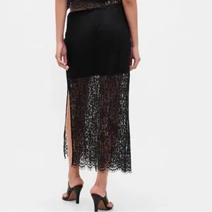 Gap Black Lace Midi Midi Skirt(Size XXS) thumbnail 2