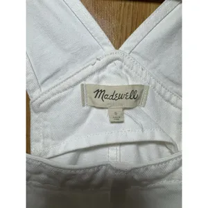 MADEWELL Straight Leg Denim Jeans Overalls Women Size SMALL White thumbnail 7