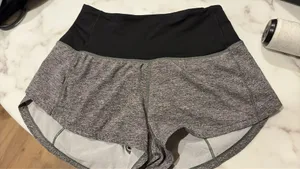 High-Rise Lululemon Grey Speed Up 2.5" Shorts size 0 thumbnail 1