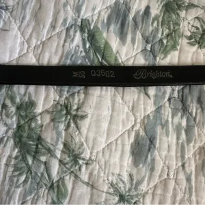 Brighton Beaded Leather Belt Black Silver M 30 Vintage 80s thumbnail 8