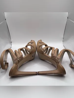 Zara nude strappy high-heeled sandals, distinctive padded size 39 US 8.5 thumbnail 7