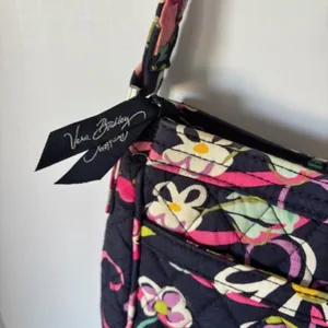 Vera Bradley Purse Shoulder Bag Retired Java Blue Cottagecore Floral Boho Whimsy thumbnail 5