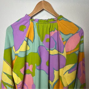 Show Me Your Mumu Summer Sorbet Bright Abstract Char Tunic Swim Coverup thumbnail 9