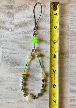 Handmade Y2k Kawaii “KEEP GOING” Phone Strap/charm/bag Accessory/display thumbnail 4