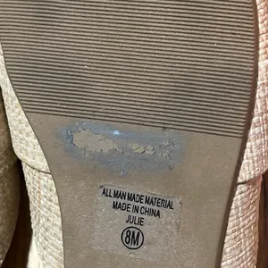 YNOT? Beige Woven Pointed Toe Mule Flats Size 8 | Buckle Accent Slip-O thumbnail 8
