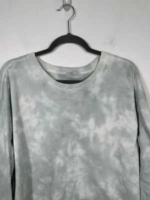 Abercrombie & Fitch Tie Dye Crewneck Sweatshirt Green White Soft‎ A&F Large thumbnail 4