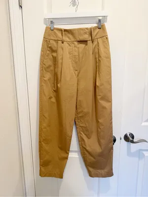 EXQUISE for ANTHROPOLOGIE Barrel Leg Chino Pants in Cedar size XS thumbnail 5