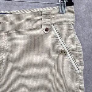 Bill Bass Jeans Bermuda Flat Front‎ Stripe Bottoms Pants Shorts Cotton 10 thumbnail 4