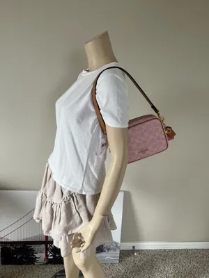 Coach Mini Carey Crossbody Bag In Signature Canvas With Charms thumbnail 8