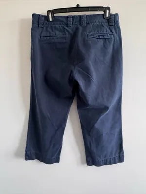 J.Crew Favorite Fit Navy Chino Capri Pants Womens‎ Size 8 Cotton thumbnail 3