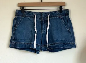 2006 Gap Denim Tie Waist Mini Shorts thumbnail 1