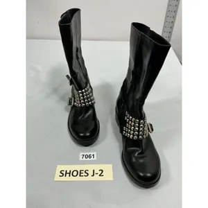 Womans new BCBG Halen Moto Style Boots Size 7 Black Studs Block Heel thumbnail 3
