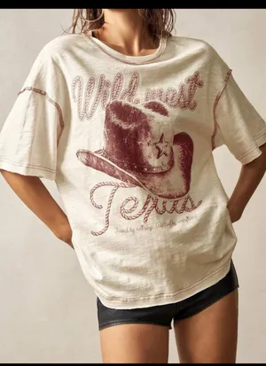 SheIn Western graphic tee thumbnail 1