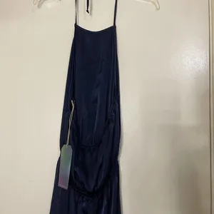 NWT Revolve Show me Your Mumu Heather halter navy side slit maxi dress small thumbnail 6