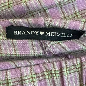 Brandy Melville Logan Shorts Womens OS Purple Plaid 100% Cotton Soft Grunge Y2K thumbnail 6