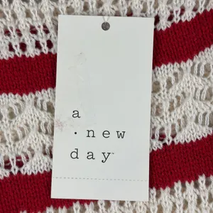 A New Day Womens Burgundy Stripe‎ Crochet Fringe Midi Dress S Burgundy Stripe thumbnail 10