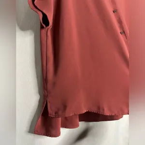 Rachel Zoe Desert Rose Chiffon Button Up Oversized Blouse XS thumbnail 4