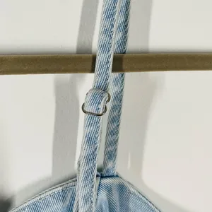 PrettyLittleThing denim mini dress with a sculpted corset-inspired fit thumbnail 4