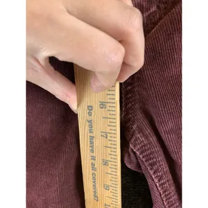 Free People Corduroy Pants Burgundy Wine Skinny Retro Boho Womens Size 28 thumbnail 6