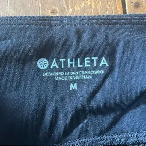 Athleta Black Leggings With Velvet Trim thumbnail 4